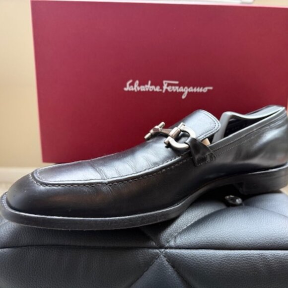 Pre-loved Salvatore Ferragamo Deeper Men's Loafer Size 11.5 Black - Picture 5 of 16